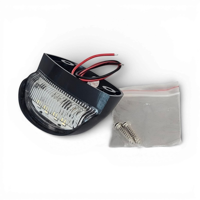 Universal 12V and 24V LED License Plate Light, Complete White 6000k