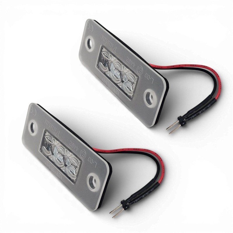 coppia Plafoniera Luce Targa LED Audi A8 D3 6000k Placchette 4E0943021 E40943022