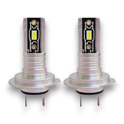 H7 H18 EASY 25W LED Bulbs No Fan Same Size as Original 8000K 40W