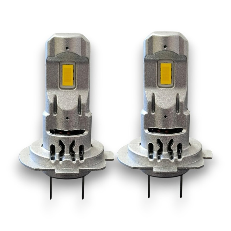 Lámparas LED H7 CORTAS con VENTILADOR 4000K Giallo Canbus Mismo Tamaño Original REVOLUCIÓN