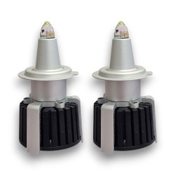 Kit LED H7 con luz guía de cuarzo de 65 W y faro lenticular de 6000 K.