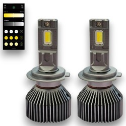 H7 Chameleon LED Kit 3000K 4300K 5000K 6000K and Lenticular Strobe and Parabola