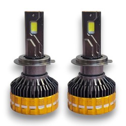 Kit LED H7 de 3 potencias: 133W, 90W, 55W y estroboscópico para lenticular y parabólico, radio definido de muy alta potencia.