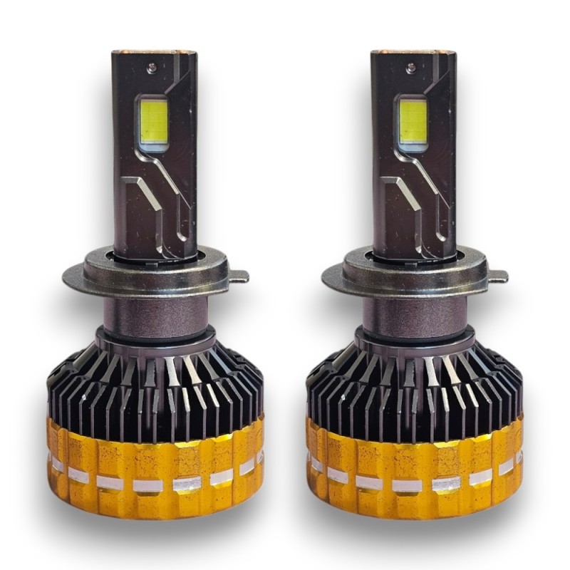 Kit LED H7 de 3 potencias: 133W, 90W, 55W y estroboscópico para lenticular y parabólico, radio definido de muy alta potencia.