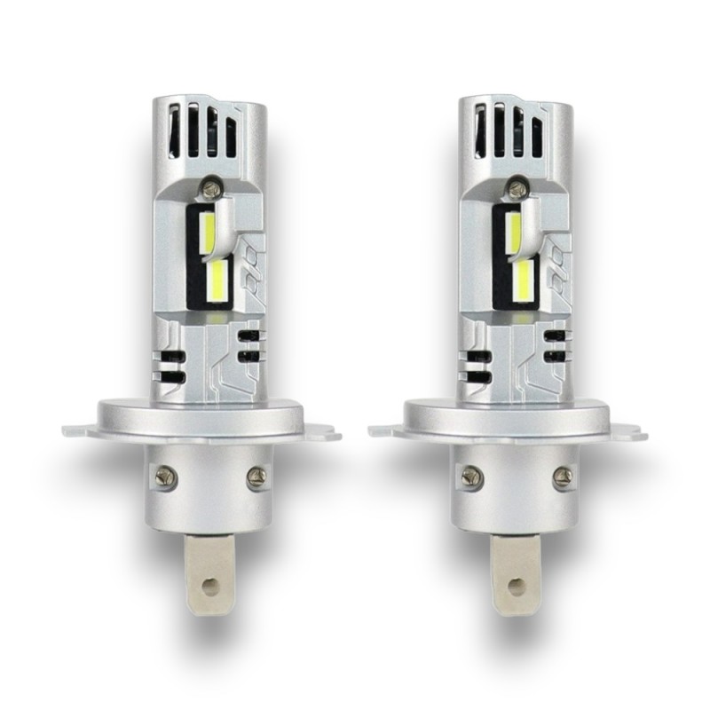 Lampade Led H4 STRONG LIGHT 6000K 70W Reale Mini Super Luminoso Ultracompatto CanBus Plug & Play con Ventola