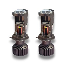 Mini Lenticolare H4 130W Alta Potenza 6000K Radius LENS Doppio Copper Pipe