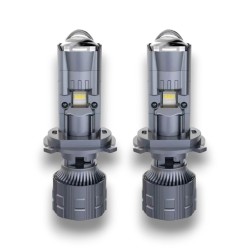 Proyector LED bifocal H4 lenticular blanco hielo 6000k Renegade Panda Fiat 500X Canbus sin error