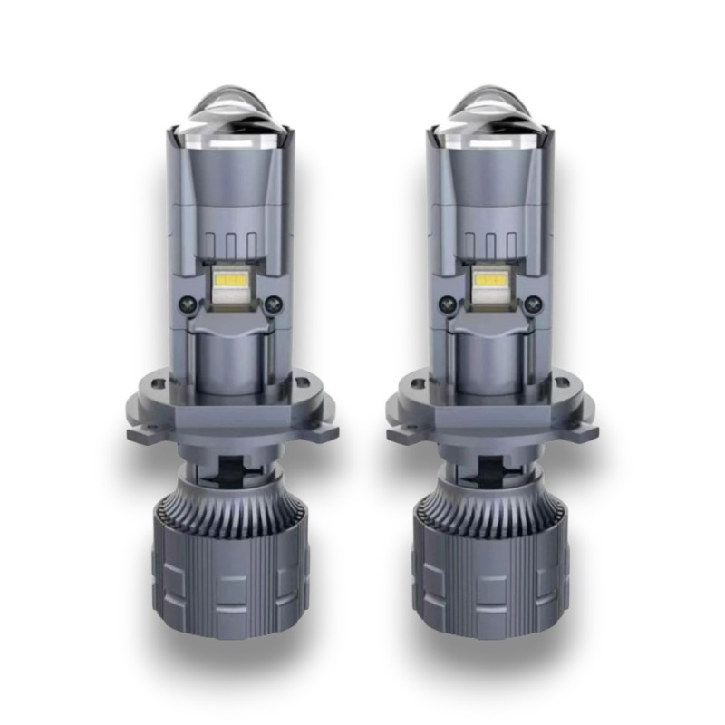 Proiettore Led H4 lenticolare Bi-Focale Bianco Ghiaccio 6000k Renegade Panda Fiat 500X Canbus no errore