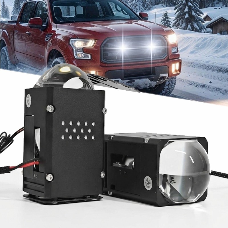LED + LASER Projectors 120W High Beam Low Beam Waterproof IP67 12V 24V Grill