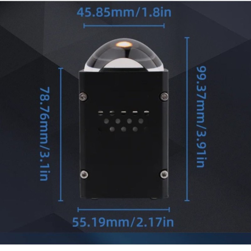 Dimensions LED + LASER Projectors 120W High Beam Low Beam Waterproof IP67 12V 24V Grill