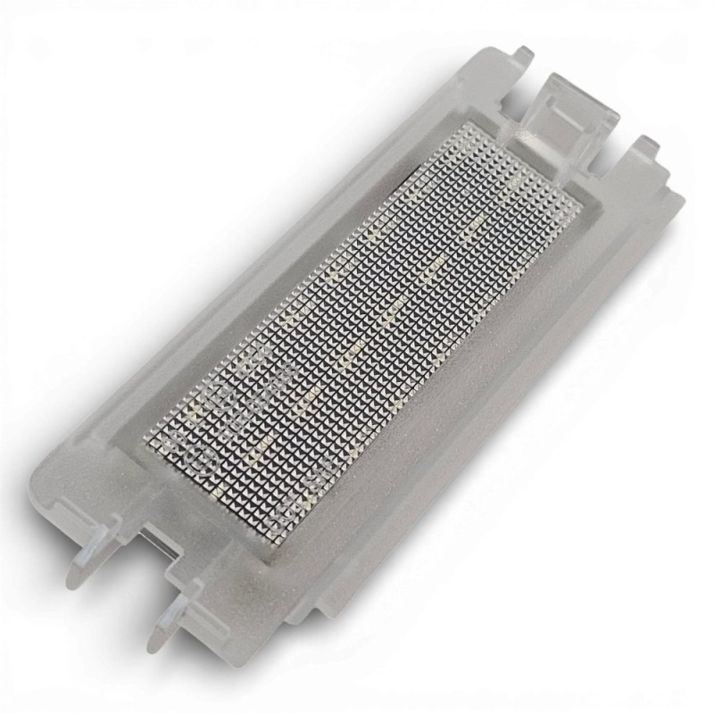 vista obliqua Plafoniere Led Targa Dacia Renault Tecnologia CANBUS 6000k Placchetta