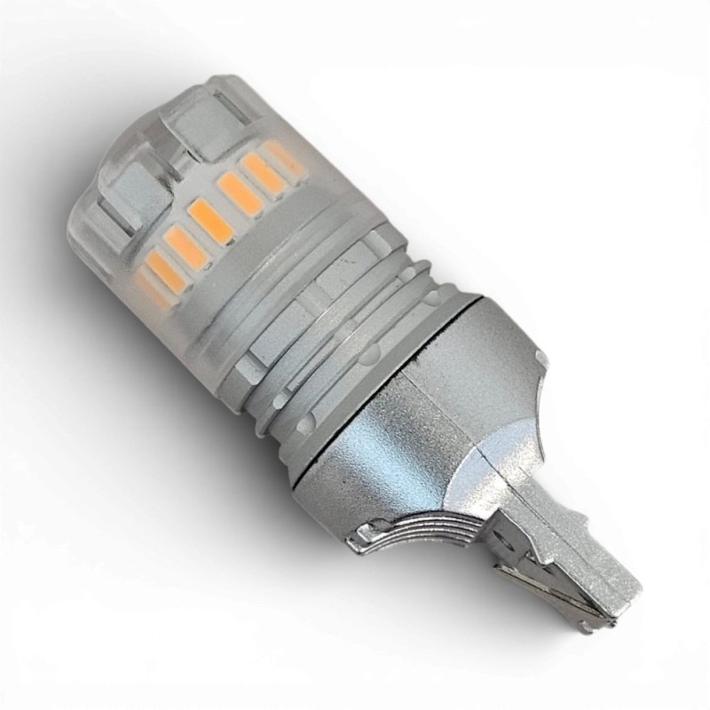 Side view LED Lamp T20 WY21W 7440 Orange 4014SMD + 3030SMD Canbus Arrow 800LM