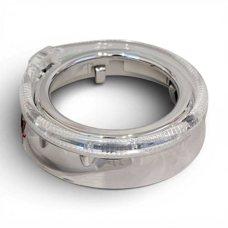 laterale Coppia Cover per Lenticolari 3" G117 Cromata Con Angel Led Bianco