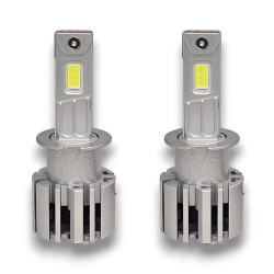 Kit de bombillas LED H3 HyperLed de 12 V, 6000 K, 40 W, súper brillantes, ultracompactas, CanBus, Plug & Play, con ventilador.