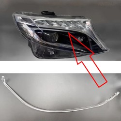 Faro delantero de fibra óptica de policarbonato DRL derecho Mercedes W447, tubo acrílico de repuesto, guía de luz