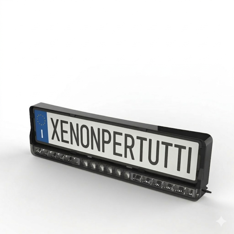 Side view License Plate Holder LED Position Low Beam High Beam 6000k Cold White