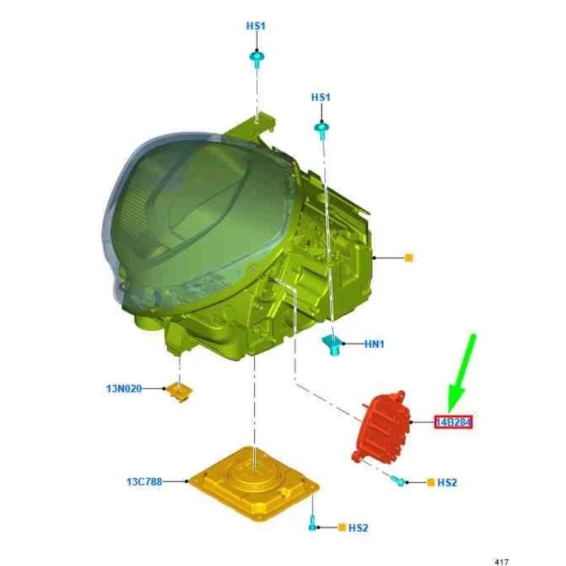 posizione nel faro Modulo LED B134410-C 90182487 Ford Puma DRL Indicatore di Direzione Sinistro