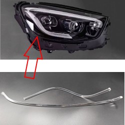 Faro delantero de repuesto de fibra óptica de policarbonato DRL izquierdo para Mercedes W447, tubo acrílico, guía de luz