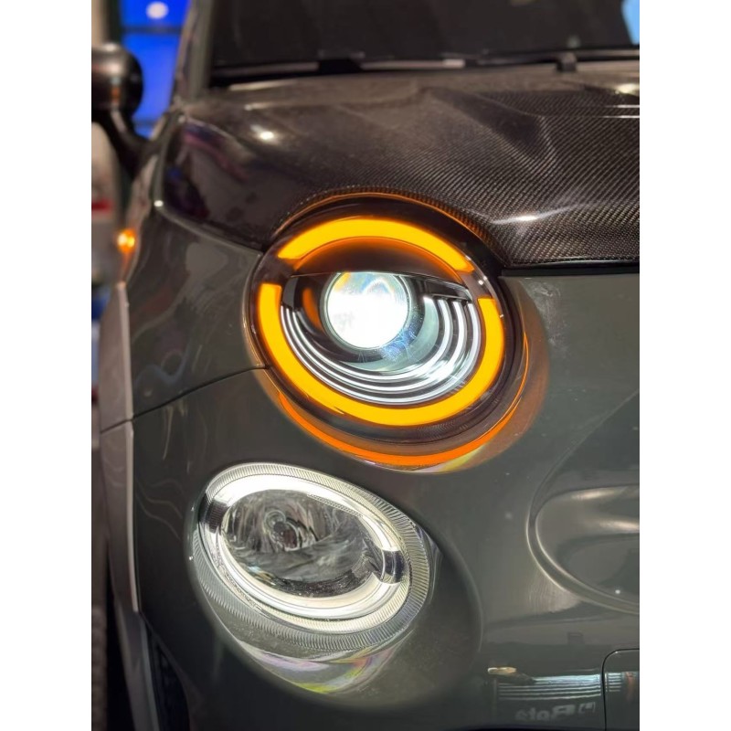 montati Fari FULL Led Fiat 500 e Abarth Luci di Posizione Drl e Anabbaglianti Abbaglianti Indicatore di Direzione 51787491