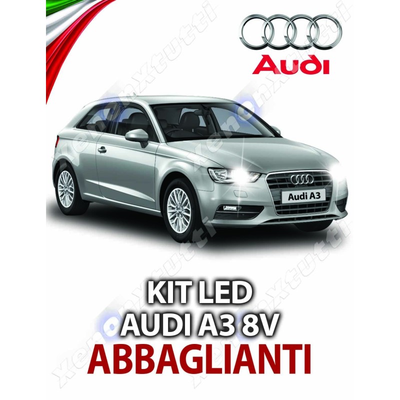 KIT FULL LED PARA LUZ DE CARRETERA Y DIURNA AUDI A3 8V ESPECÍFICO SPORTBACK