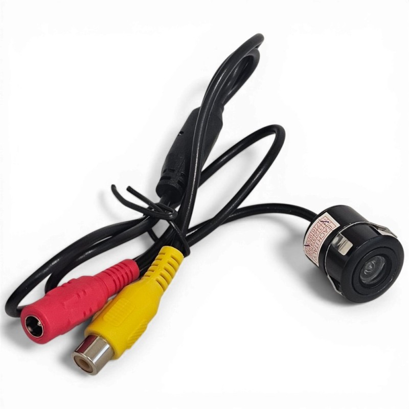 Mini cámara de visión trasera a color con cableado, gran angular de 18 mm para coche y autocaravana.