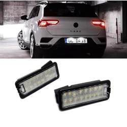 LED License Plate Light for VOLKSWAGEN T-Roc Restyling CANBUS Technology Kit 6000k White Light