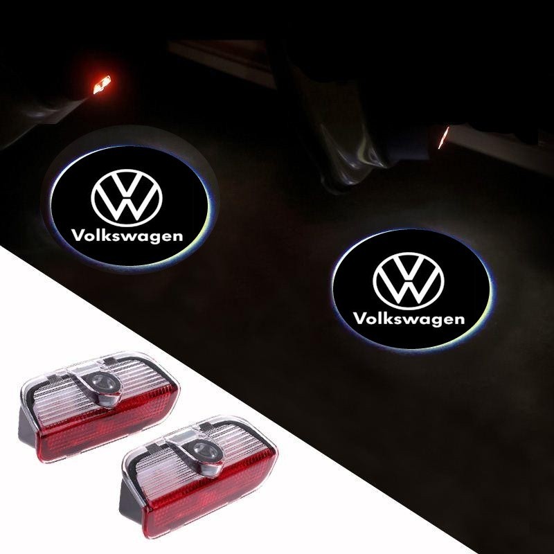 Proiettore Logo LED VOLKSWAGEN Tiguan I (5N) Restyling per Portiera con Batteria no Fori no Connessioni Plug & Play