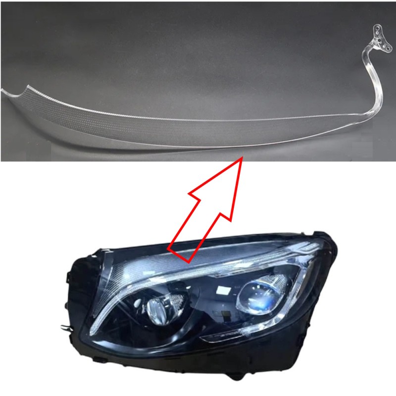Fibra Ottica Policarbonato DRL Destro Mercedes-Benz GLC W253 2015-19 Ricambio Tube Light Guide