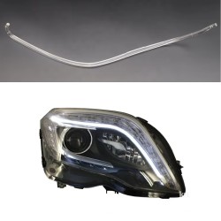 Guía de luz de tubo de repuesto para la luz diurna (DRL) derecha de policarbonato con fibra óptica para Mercedes-Benz GLK X204