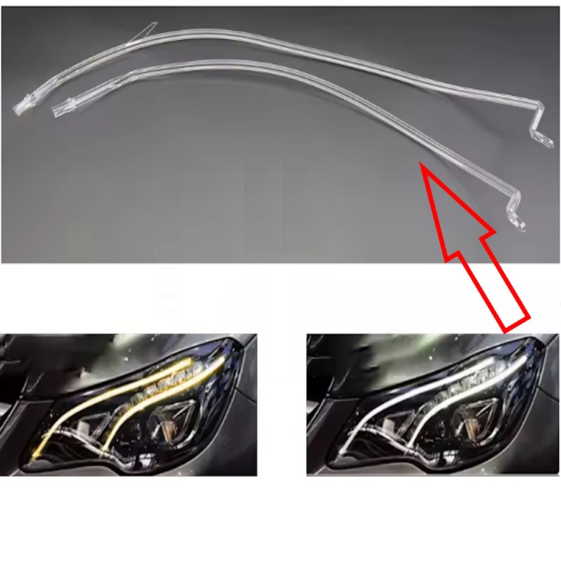 Fibra Ottica Policarbonato DRL Sinistro Mercedes-Benz Classe E C207 A207 Ricambio Tube Light Guide