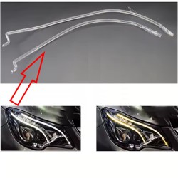 Luz diurna de policarbonato con fibra óptica, derecha, para Mercedes-Benz Clase E C207 A207 (reemplazo).