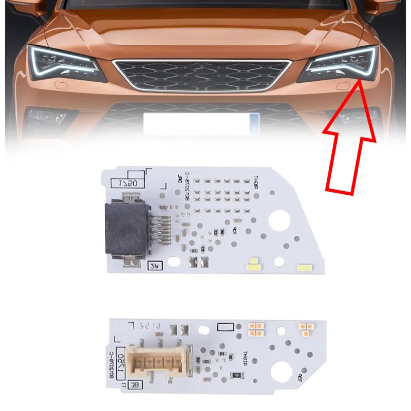 Módulo Led 90125309 5F0941475 Seat Ateca KH7 Izquierdo B012077-C Luz Diurna DRL e Intermitentes