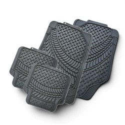 Juego de 4 alfombrillas universales para coche Monza, de PVC/NBR antideslizantes de primera calidad, recortables.