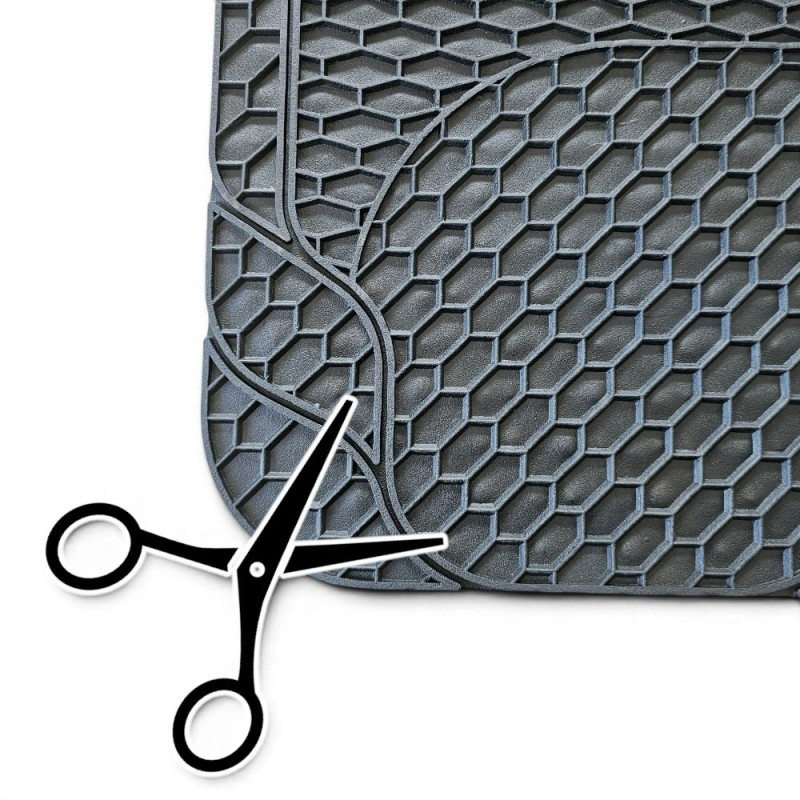 Set of 4 Universal INDIANAPOLIS Car Mats, Premium Non-Slip PVC NBR Blend, Cuttable