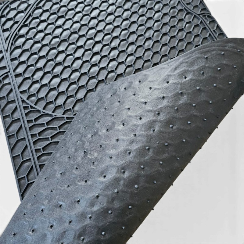 Juego de 4 alfombrillas universales antideslizantes INDIANAPOLIS para coches, mezcla premium de PVC NBR antideslizante, recortab