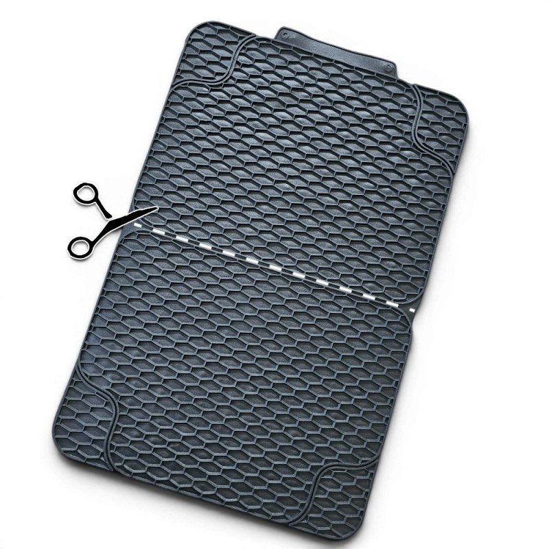 Juego de 4 alfombrillas universales para coche INDIANAPOLIS, antideslizantes de primera calidad, mezcla de PVC y NBR, recortable