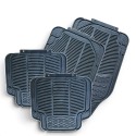 Set of 4 Universal SILVERSTONE Car Mats, Non-Slip PVC/NBR Mix