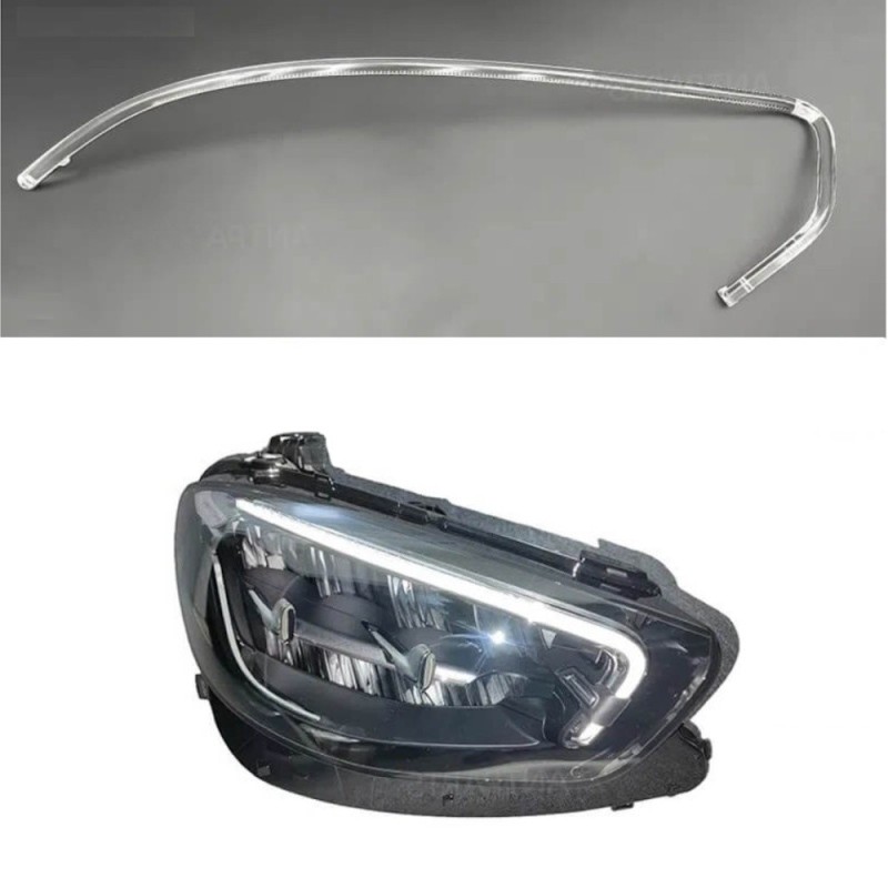 Guía de luz de tubo de repuesto para Mercedes-Benz W213 con fibra óptica de policarbonato DRL derecha