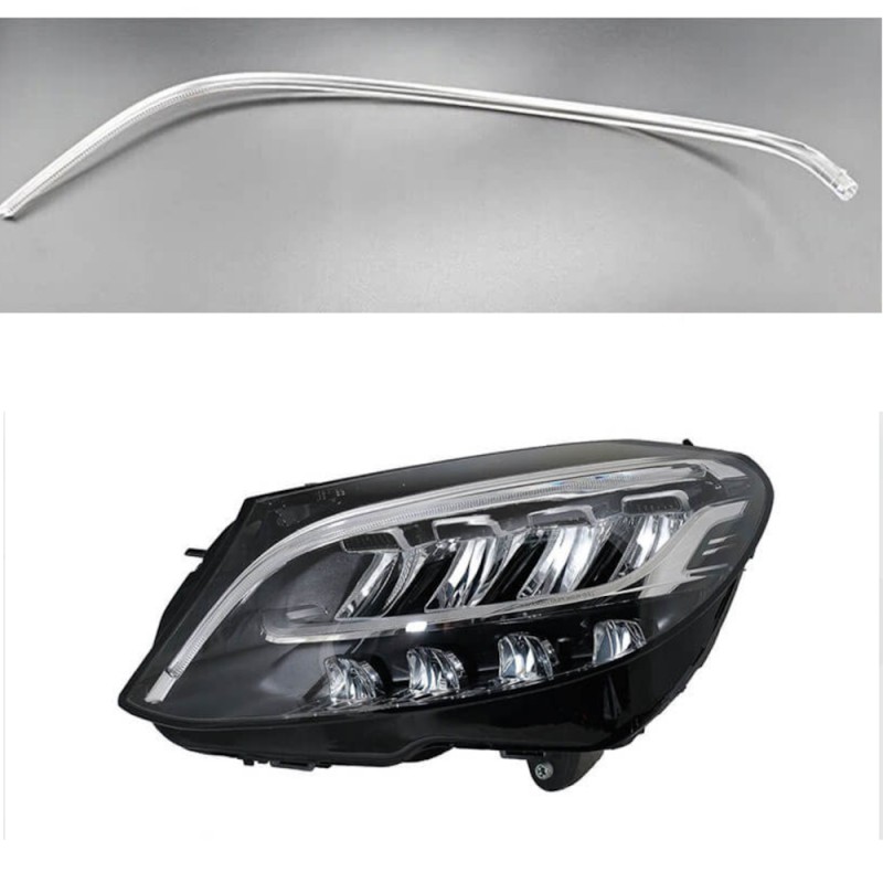 Fiber Optic Polycarbonate DRL Left Mercedes-Benz W205 New Replacement