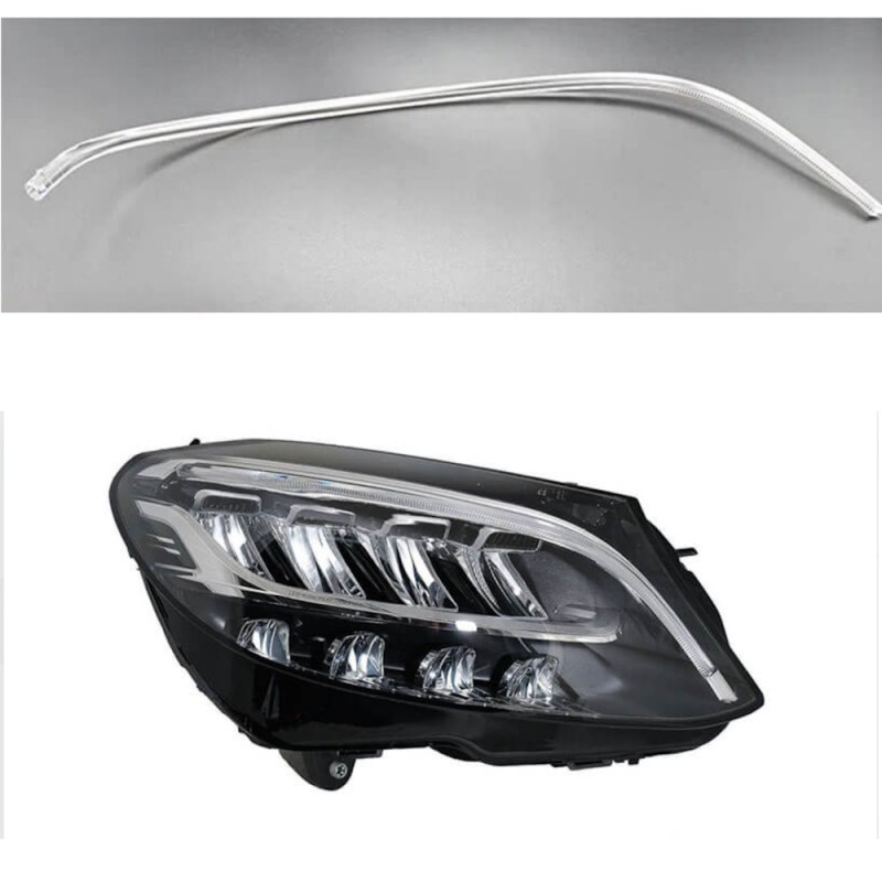 Luz diurna de fibra óptica de policarbonato derecha Mercedes-Benz W205. Repuesto nuevo.