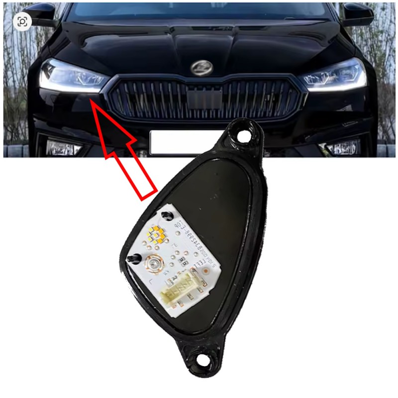 Módulo LED B343003-E Skoda Fabia 4 Faros delanteros, luz diurna y unidad de control de intermitentes (derecha)
