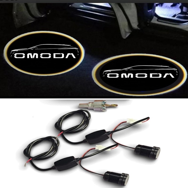 Proyector de logotipo de cristal OMODA de 9 LED para puerta, conexión de 12 V