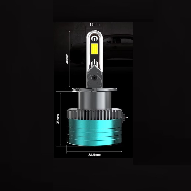 DIMENSIONE Lampade Led D2S U Copper Tube Sostituzione Dirette 6000k 15 PCS 4575