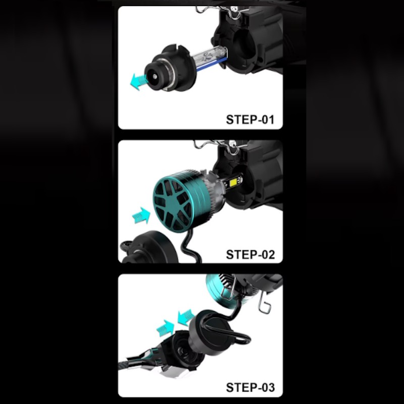 INSTALLATION PHASE D2S U Copper Tube LED Lamps Direct Replacement 6000k 15 PCS 4575