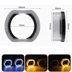 5D VELO O-SHAPE Crystal Cover White Orange For 2.5 Inch With Arrow Welcome Switchback Shrouds Black