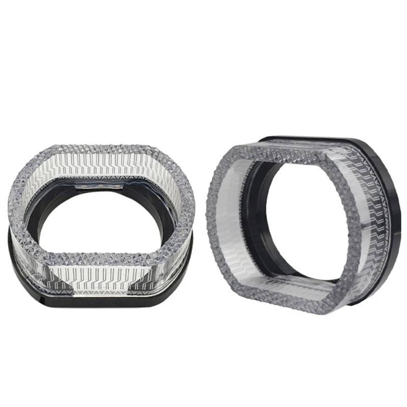 Angle Cover Crystal 5D VELO O-SHAPE White Orange For 2.5 Inch With Arrow Welcome Switchback shrouds Black