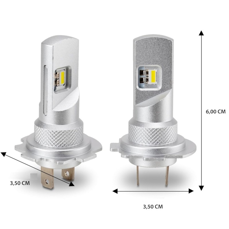 dimensioni Lampade Led H7 TST Mini Ultracompatto Canbus 6000k 18W