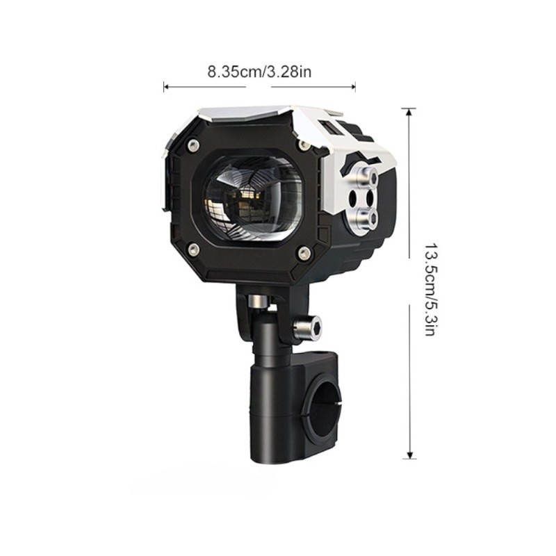 dimensioni Fari Led Aggiuntivi Bi-Led M50 Anabbaglianti 3000k Abbaglianti 6000k 60W a Faretto