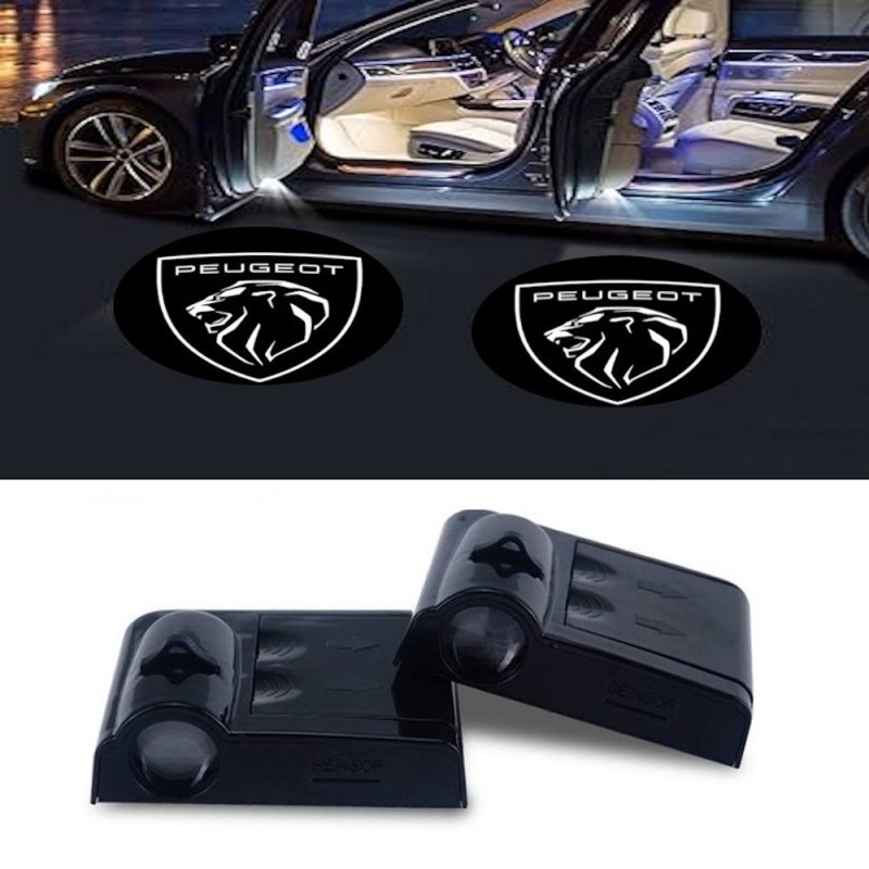 copy of Proyector LED Logo Peugeot para Puertas con Batería, sin Agujeros, sin Conexiones Plug & Play