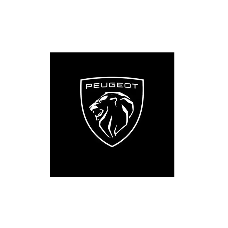 Projected image LED Logo Projector Peugeot Glass for Door Connections 12V